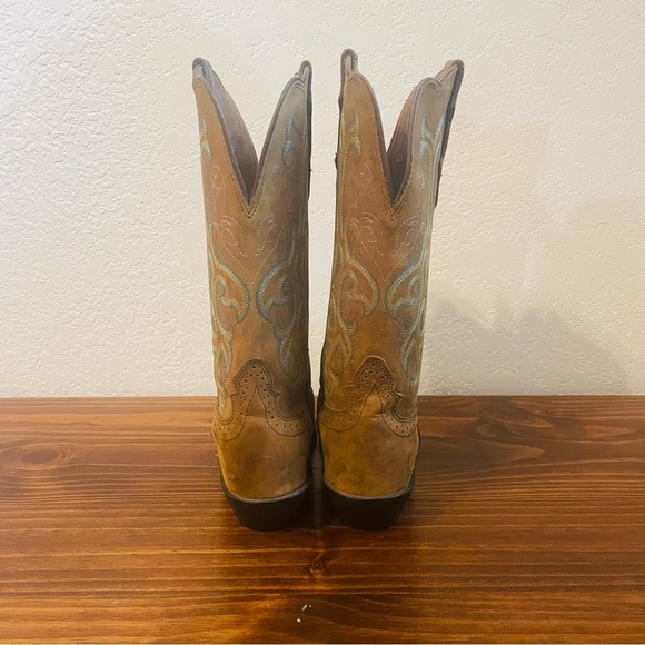 JUSTIN WOMEN'S 12" SQUARE TOE STAMPEDE WESTERN BOOTS - Picture 4 of 10